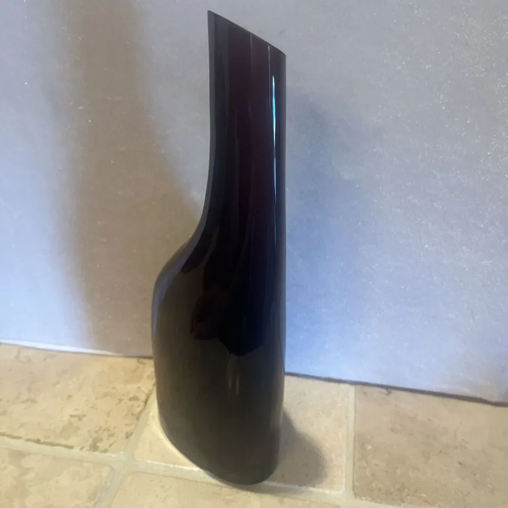 IKEA  High Quality Purple Glass Vase Art Deco Flower Vase 11